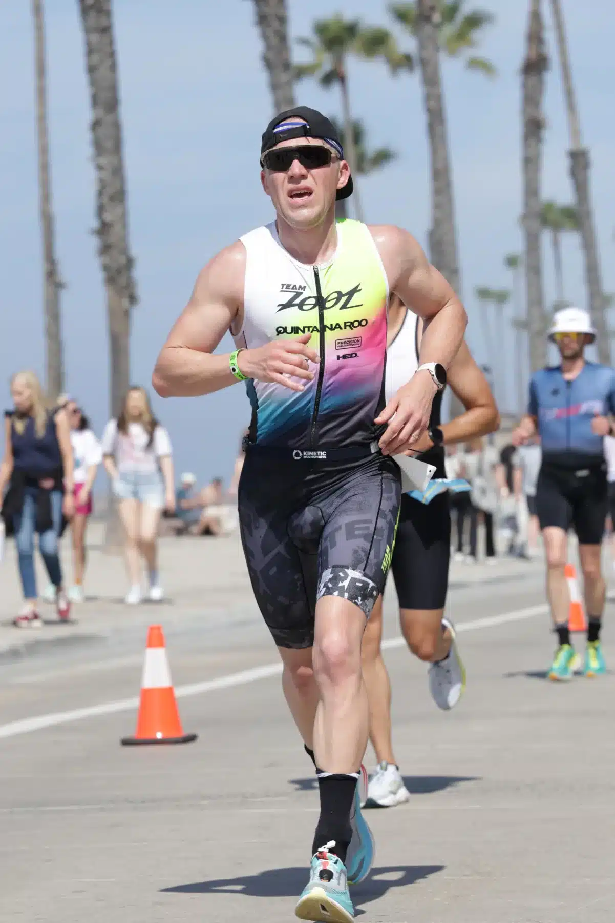Galen McNaughton running during a triathlon